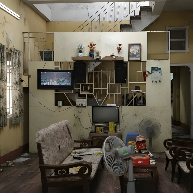 Cải Tạo Nội Thất 2 Khong gian chat hep bo tri lon